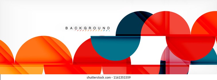 Circle modern geometrical abstract background, vector illustration