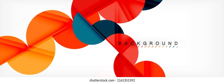 Circle modern geometrical abstract background, vector illustration