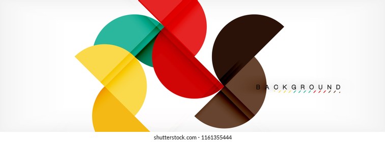 Circle modern geometrical abstract background, vector illustration