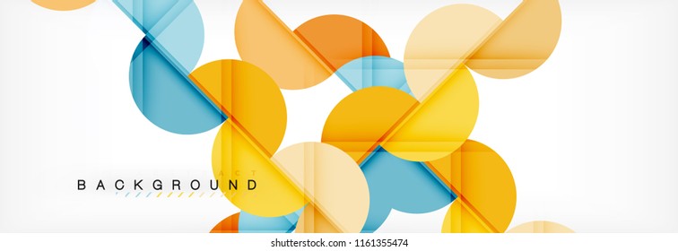 Circle modern geometrical abstract background, vector illustration