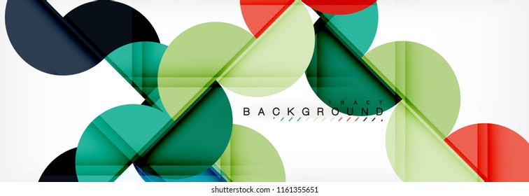 Circle modern geometrical abstract background, vector illustration