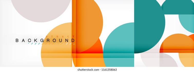 Circle modern geometrical abstract background, vector illustration