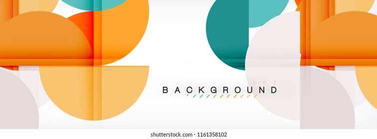 Circle modern geometrical abstract background, vector illustration