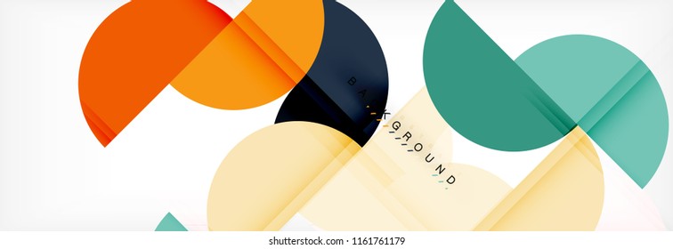 Circle modern geometrical abstract background, vector illustration