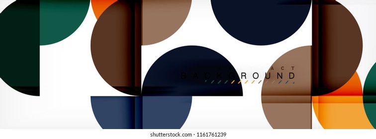 Circle modern geometrical abstract background, vector illustration