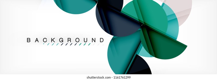 Circle modern geometrical abstract background, vector illustration