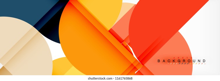 Circle modern geometrical abstract background, vector illustration