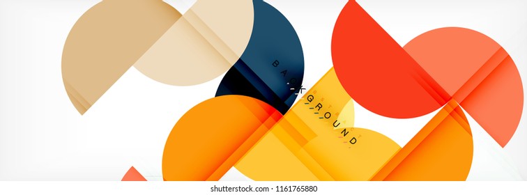 Circle modern geometrical abstract background, vector illustration