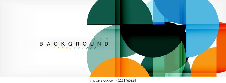 Circle modern geometrical abstract background, vector illustration