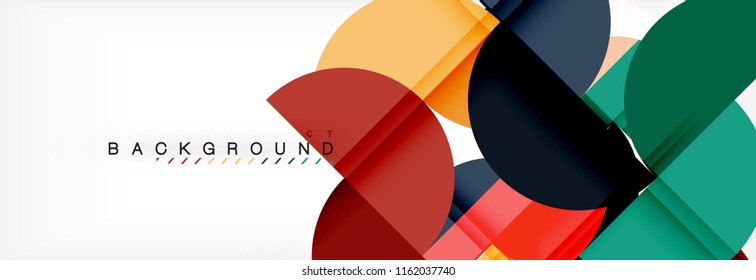 Circle modern geometrical abstract background, vector illustration