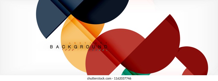 Circle modern geometrical abstract background, vector illustration