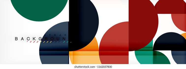 Circle modern geometrical abstract background, vector illustration