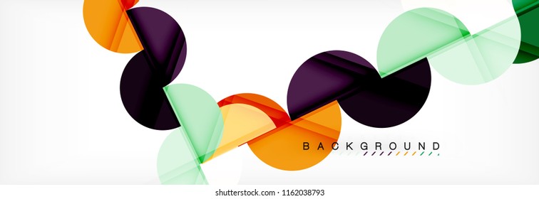 Circle modern geometrical abstract background, vector illustration