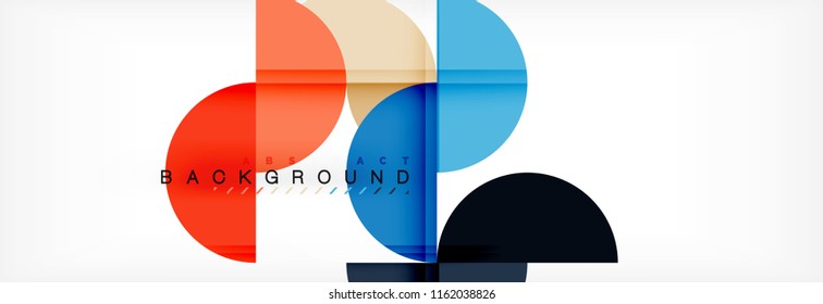 Circle modern geometrical abstract background, vector illustration