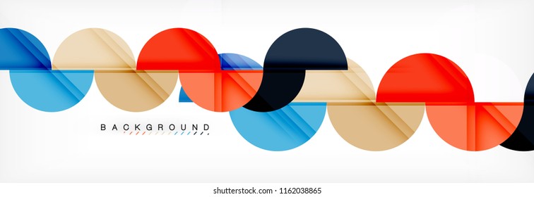 Circle moderner, geometrischer abstrakter Hintergrund, Vektorgrafik