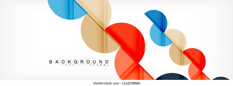 Circle modern geometrical abstract background, vector illustration