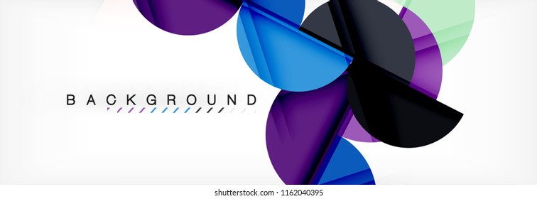 Circle modern geometrical abstract background, vector illustration
