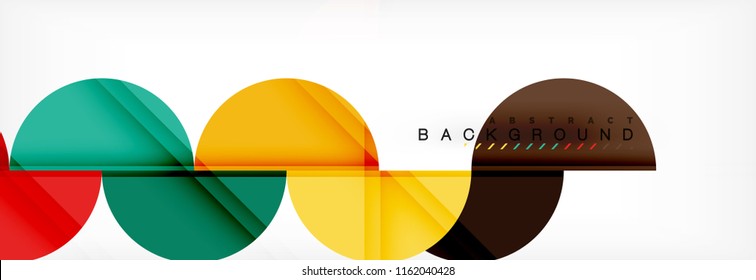 Circle modern geometrical abstract background, vector illustration