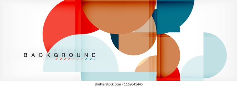 Circle modern geometrical abstract background, vector illustration