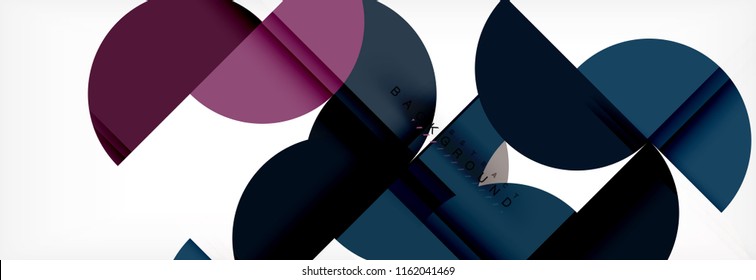 Circle modern geometrical abstract background, vector illustration