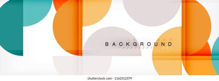 Circle modern geometrical abstract background, vector illustration