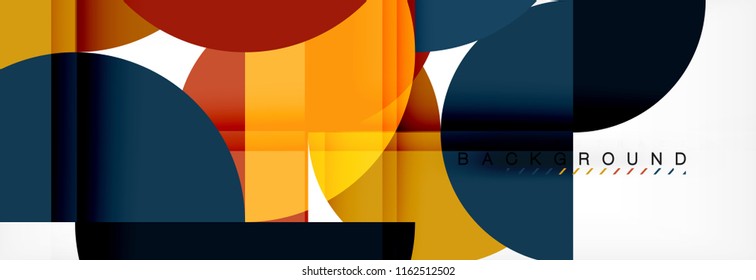 Circle modern geometrical abstract background, vector illustration