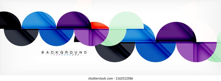 Circle modern geometrical abstract background, vector illustration