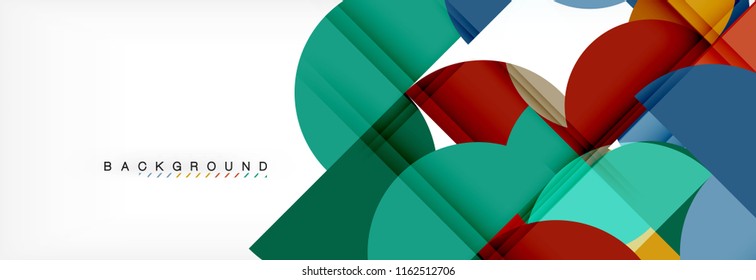 Circle modern geometrical abstract background, vector illustration