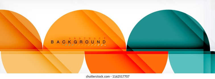 Circle modern geometrical abstract background, vector illustration