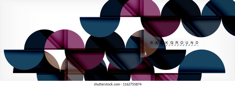 Circle modern geometrical abstract background, vector illustration