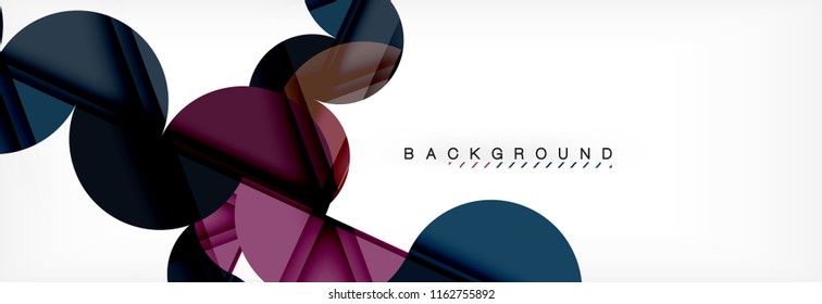 Circle modern geometrical abstract background, vector illustration