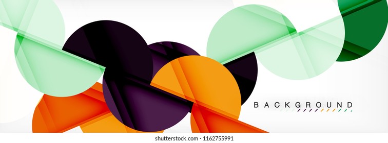 Circle modern geometrical abstract background, vector illustration