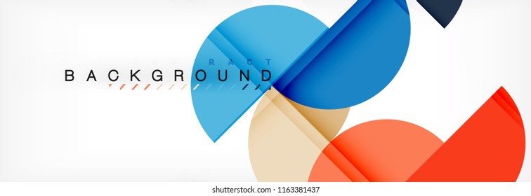 Circle modern geometrical abstract background, vector illustration