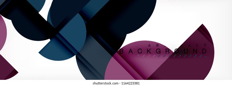 Circle modern geometrical abstract background, vector illustration