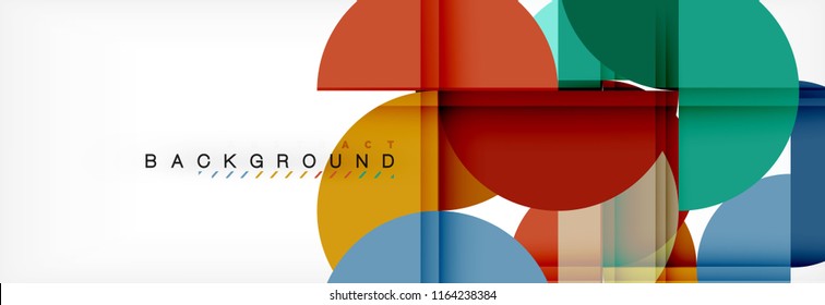 Circle modern geometrical abstract background, vector illustration