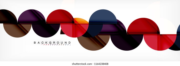 Circle modern geometrical abstract background, vector illustration