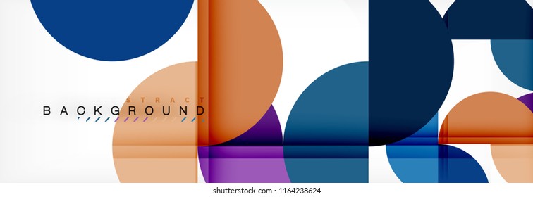 Circle modern geometrical abstract background, vector illustration