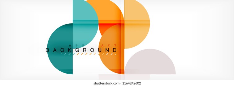 Circle modern geometrical abstract background, vector illustration