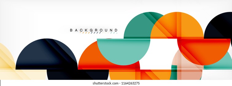 Circle modern geometrical abstract background, vector illustration