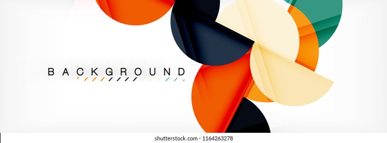 Circle modern geometrical abstract background, vector illustration