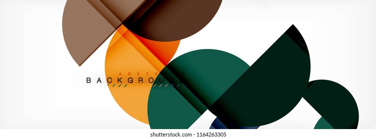 Circle modern geometrical abstract background, vector illustration