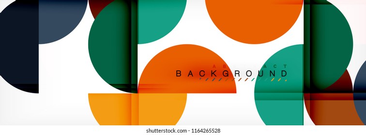 Circle modern geometrical abstract background, vector illustration
