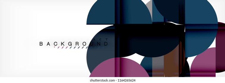 Circle modern geometrical abstract background, vector illustration