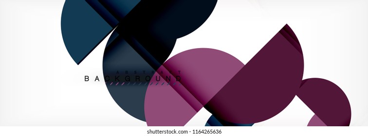 Circle modern geometrical abstract background, vector illustration