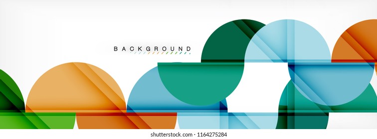 Circle modern geometrical abstract background, vector illustration