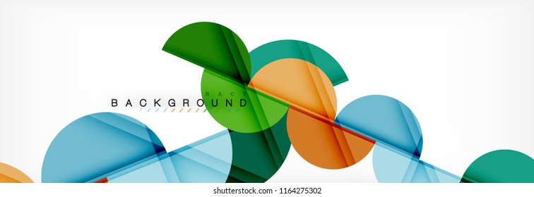 Circle modern geometrical abstract background, vector illustration