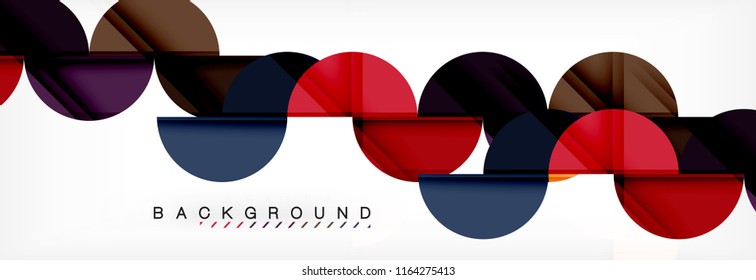Circle modern geometrical abstract background, vector illustration