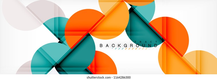 Circle modern geometrical abstract background, vector illustration