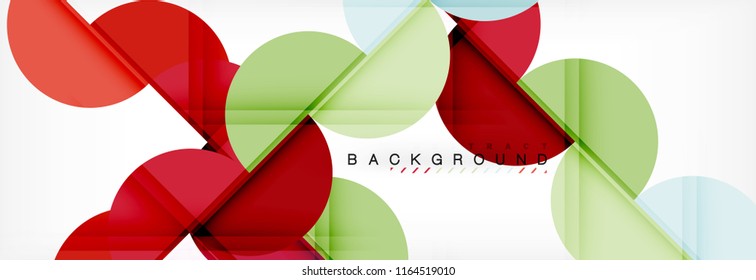 Circle modern geometrical abstract background, vector illustration