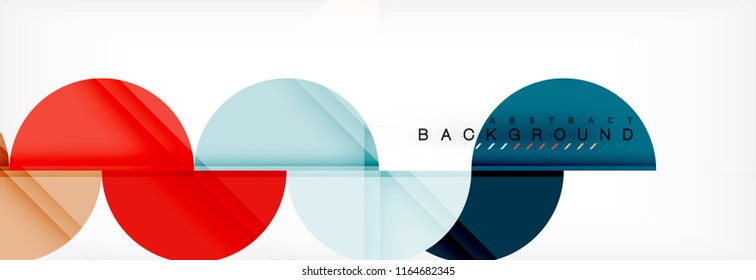 Circle modern geometrical abstract background, vector illustration